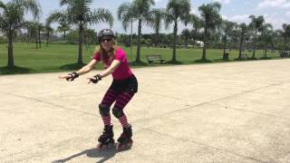 Como saltar y aterrizar en patines inline y que evitar [upl. by Ellerahs59]