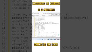 clanguage cprogramming learnc  Computer Programming  Conversion of distance APRAJYACoaching [upl. by Harald]