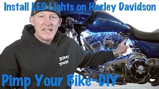 How to Install LED Lights on a HarleyDavidsonTutorial amp Guide [upl. by Kandy933]