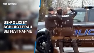 USPolizist schlägt Frau bei Festnahme [upl. by Mendez]