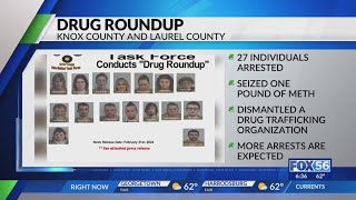 27 arrested following Laurel County Knox County drug roundup [upl. by Sewellyn]