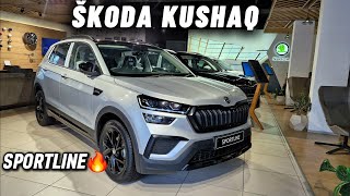 New ŠKODA KUSHAQ SPORTLINE 15 DSG 2024  NEW UPDATES ❤️  Review [upl. by Yetnom]