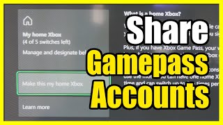 How to Share Game Pass with Other Accounts on Xbox Series X My Home Xbox [upl. by Ayekel]