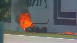 Gerhard Berger Huge Crash  F1 1989 Imola San Marino Grand Prix [upl. by Primo]