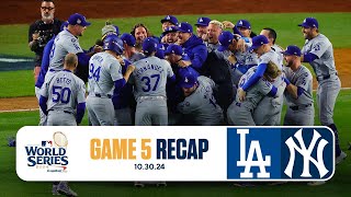 Los Angeles Dodgers WIN 2024 World Series 8th title in franchise history  Game Recap [upl. by Nazay]