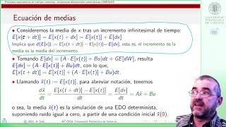 Ecuaciones diferenciales estocásticas lineales ecuación de medias [upl. by Namreh]