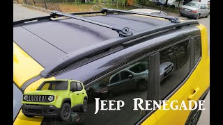 How to Fit TURTLE Roof Rack Rail Bars system AIR1 full kit Jeep Renegade [upl. by Eedyak]