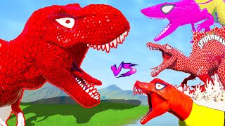 Dinosaur TRex vs Godzilla IRex vs Stegoceratops Jurassic World Evolution Dinosaurs Fighting [upl. by Kavita]