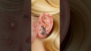 asmr Itchy amp Smelly Ear Stone Removal animation beauty ear [upl. by Anij]