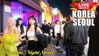 Live Seoul 🇰🇷 Walking tour Itaewon Korean night street  Korean tourist spot  Korea Travel TV [upl. by Heti]