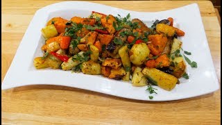 Roasted Vegetables Recipe with or without Sausages [upl. by Cicily]