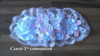 DIY  Cinto 1ª comunión  DIY  Belt 1st Communion [upl. by Ecirum]