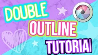 Double Outline Text in Pixlr Tutorial  Gabrielle Marie [upl. by Einnoc]