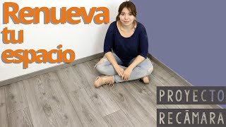 🔨 Cómo INSTALAR PISO LAMINADO y su Zoclo Paso A Paso  Remodelación de Recamara EP 06 [upl. by Alyos448]