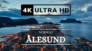 Ålesund Alesund Norway  4k Drone footage [upl. by Cacilie]