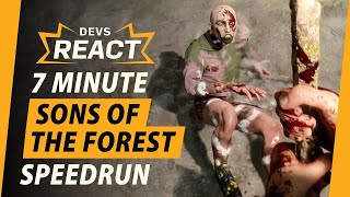 Sons of the Forest Developers React to 7 Minute Speedrun Early Access [upl. by Ron]