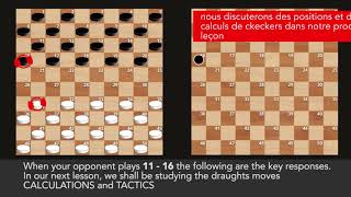 How To Play International Draughts  Game Plans and Tactics  Lesson 19 To 27 [upl. by Seadon]