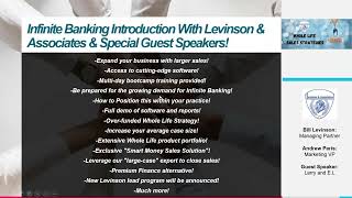 Infinite Banking Introduction With Levinson And Associates And Special Guest Speaker [upl. by Kutchins]