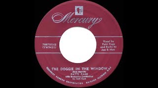 1953 HITS ARCHIVE The Doggie In The Window  Patti Page her original 1 version [upl. by Kanal]