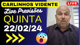 CARLINHOS VIDENTE LIVE QUINTA FEIRA 220224 🙏🇧🇷 carlinhosvidente chalinegrazik lenesensitiva [upl. by Duval310]