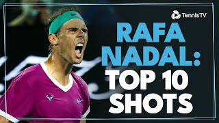 Rafael Nadals Top 10 Career ATP Shots [upl. by Jecoa]