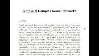 Simplicial Complex Neural Networks [upl. by Hardwick]