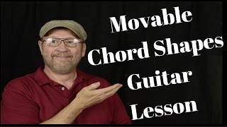 Beginner Movable Chord Shapes and Triads Guitar Lesson [upl. by Kama]