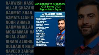 Bangladesh vs Afghanistan  ODI Series 2024  Afghanistan Full Squad [upl. by Atsejam]