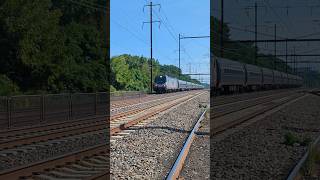 Amtrak Northeast 185 Passing Eddington With A Few Honks shorts [upl. by Yttig]