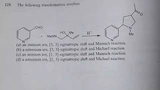 Csir net chemical science question December 2012  33 sigmatropic rearrangement in hindi [upl. by Eilitan]