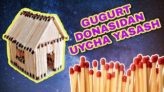 Gugurtdan uycha yasash Gugurtdan narsa yasash Handmade [upl. by Ilak]