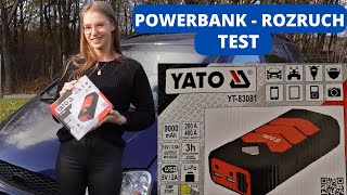 Powerbank z rozruchem JUMP START YATO test [upl. by Ola275]