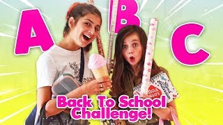 DE ALFABET BACK TO SCHOOL SHOPPING CHALLENGE met LILLYAN  ABC Challenge  Bibi [upl. by Anitirhc91]