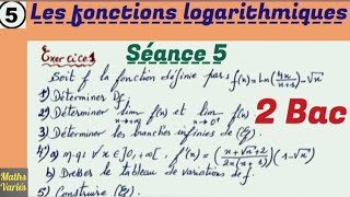 La fonction logarithmique séance 5 2 Bac sciences Exercice N1 Série dexercices [upl. by Apeed785]