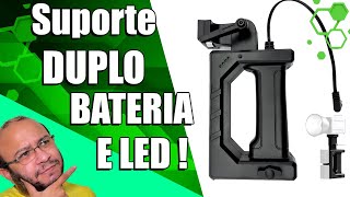 SUPORTE DE BATERIA NP F970 PARA LED DE ILUMINACAO SOKANI YOUNGNUO POWER BANK GRIP Portatil [upl. by Enerod749]