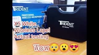 X5 White Actual Testing wireless lapelheadset microphone UHF [upl. by Elgar816]