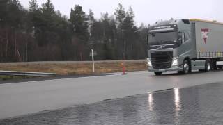 Volvo Trucks  Emergency braking at its best [upl. by Eelatsyrc]