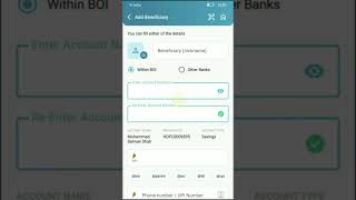 BOI mobile banking se beneficiary kaise add karehow to add beneficiary in boi mobile bankingshorts [upl. by Barolet]