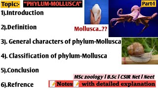 Phylum molluscaphylum mollusca general characteristic and classification [upl. by Adhamh74]