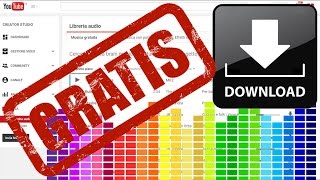 YouTube Musica Gratis da Scaricare  Per Film e Video [upl. by Genni]