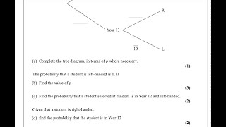 Statistics S1 Jan 2024 Q3 IAL WST 0101 Pearson Edexcel Topic probability conditional Probability [upl. by Kaylee]