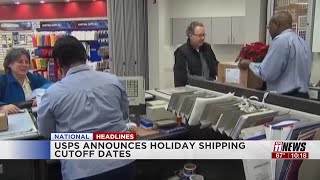 USPS announces holiday shipping cut off dates [upl. by Agemo446]