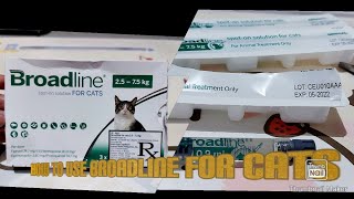 How to Use Broadline for Cats  Anti Flea Ticks Mange Tapeworm Lung Worms and Heart Worm [upl. by Rudwik]