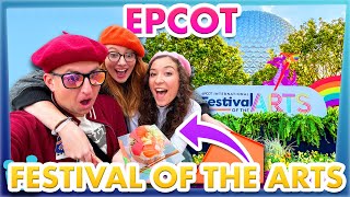 EVERYTHING at EPCOTs Festival of the Arts Skittles Cake amp Salmon Mousse [upl. by Aehsel]