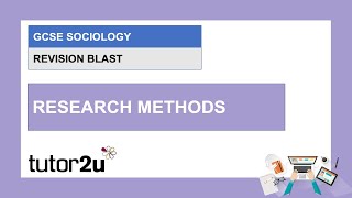 AQA GCSE Sociology Revision Blast  Research Methods  15 Mar 2021 [upl. by Ahtnams]