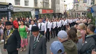 Helston Flora Day 2024  7 o clock Dance [upl. by Kcirdnekel]