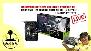 GAINWARD GeForce RTX 4060 Pegasus 8G  Unboxing  Porovnání s RTX 3060 Ti  4070 Ti  CZ 4K60 [upl. by Jimmie]