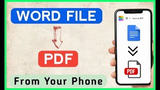 how to convert word to pdf in mobile 2024 [upl. by Watters]