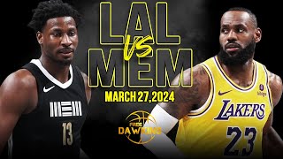 Los Angeles Lakers vs Memphis Grizzlies Full Game Highlights  March 27 2024  FreeDawkins [upl. by Sihonn]