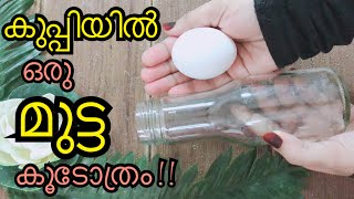 Quick amp Simple Egg shell bottle art  Egg shell Flowers  Kitchen Waste Craft Ideas  Home Decor [upl. by Leaj]